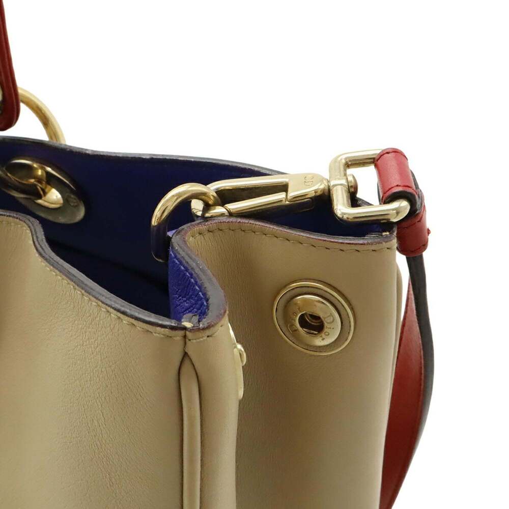 CHRISTIAN DIOR Cream Leather Shoulder Bag - Picture 7 of 9